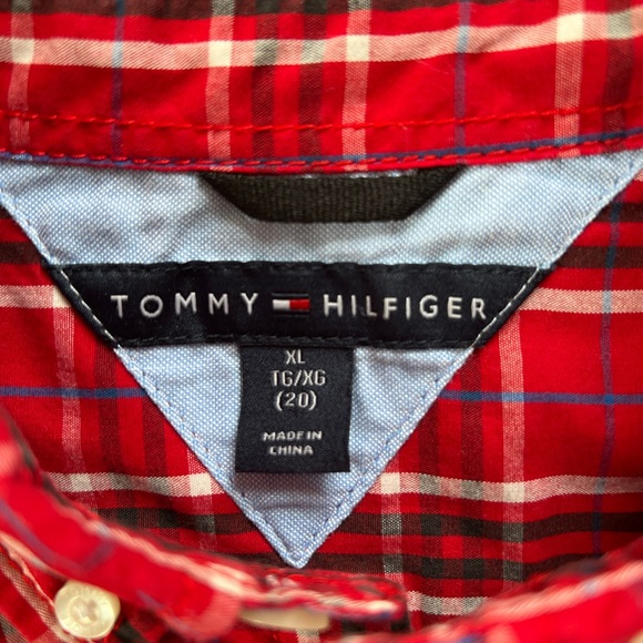 Tommy Hilfiger Red Plaid Buttondown Shirt - Picture 3 of 5